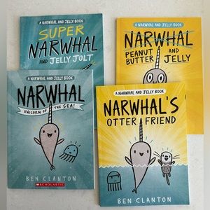Set of 4 Narwhal Kids Book. Like new.